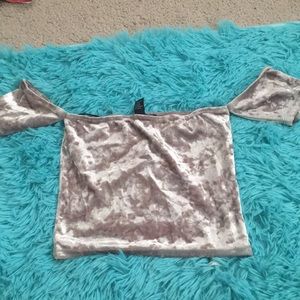 Velvet crop top